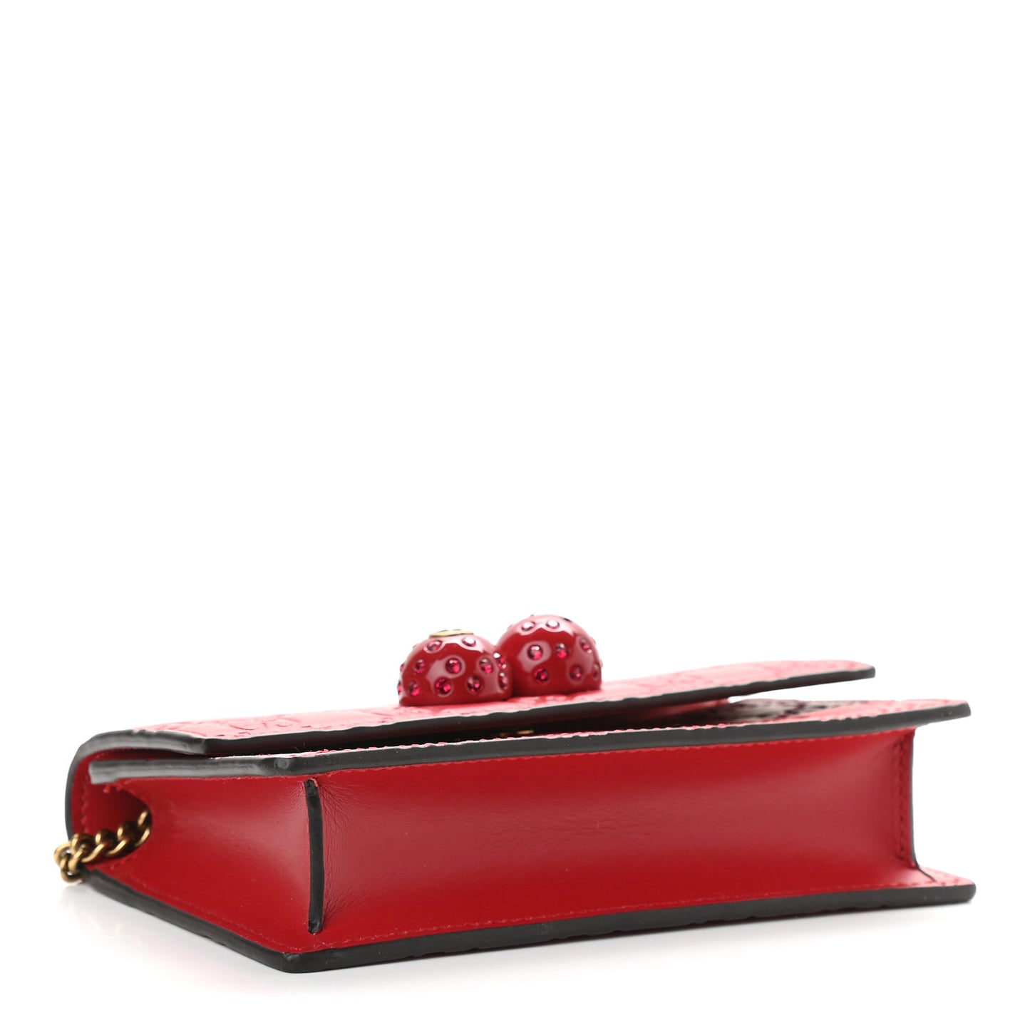 Guccissima Mini Cherry Chain Bag Hibiscus Red