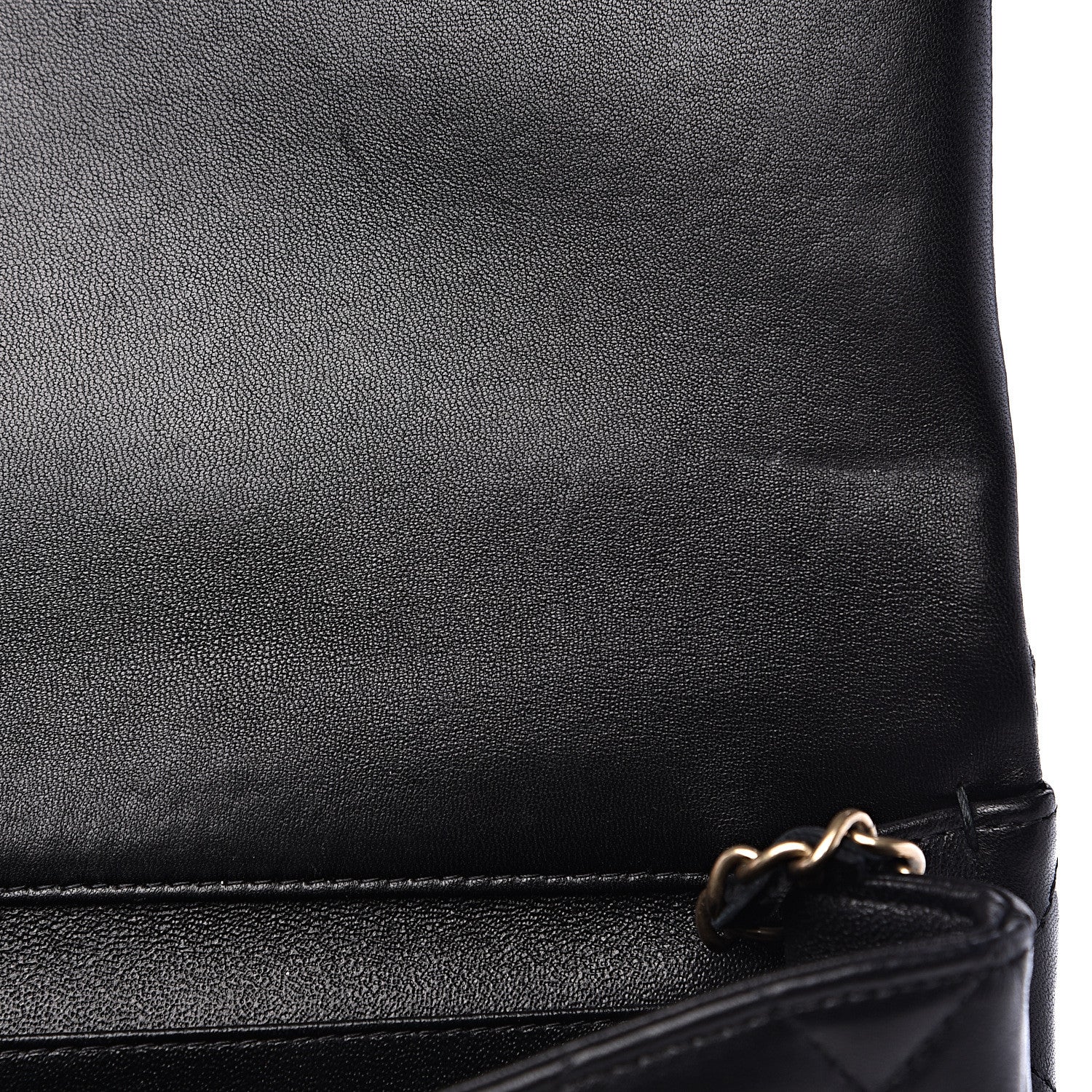 Chanel Lambskin Quilted Clutch With Chain Flap Black 12 of 13