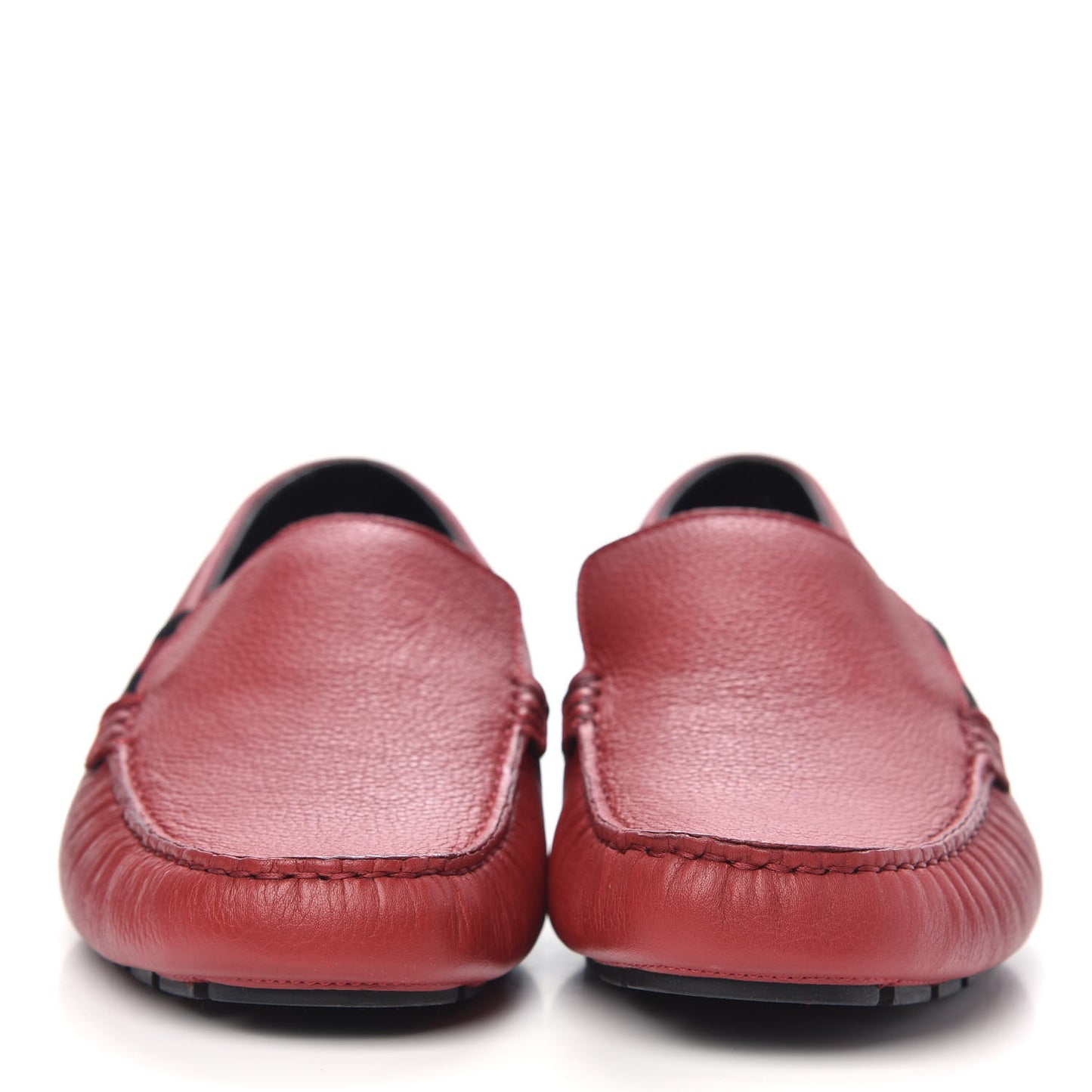 Calfskin Web Mens Driver Loafers 7.5 Red