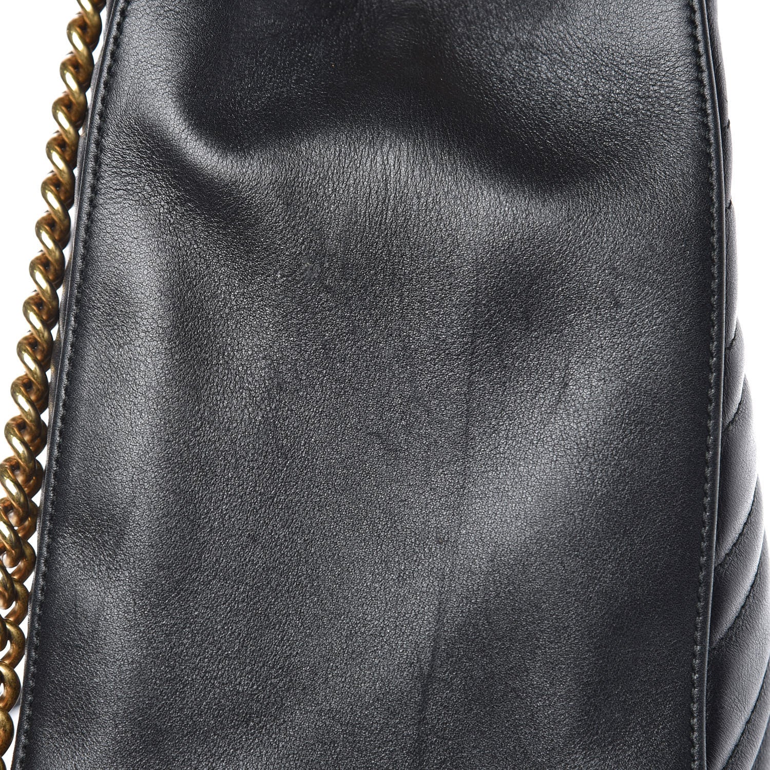 Gucci Calfskin Matelasse Medium GG Marmont Shoulder Tote Bag Black 13 of 14