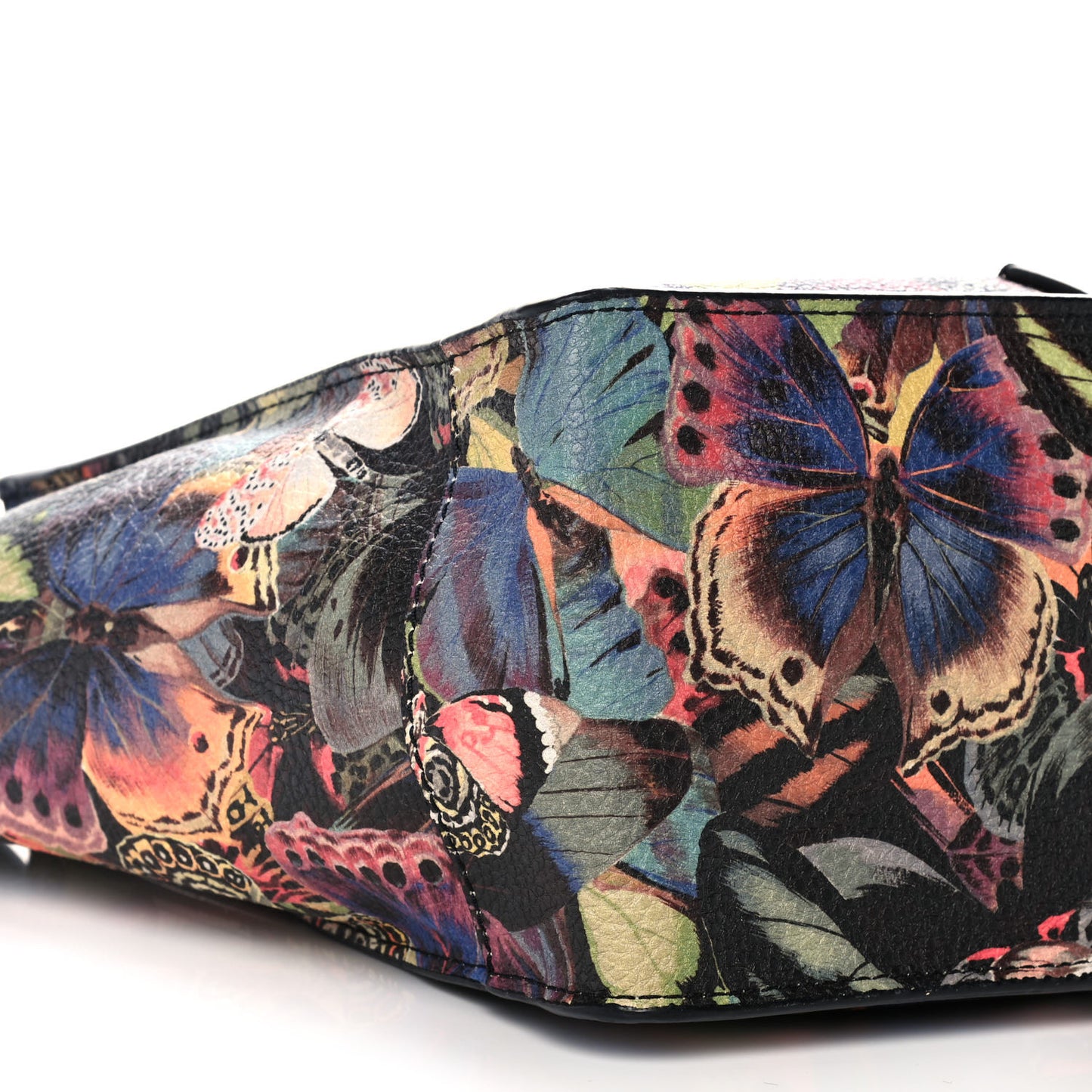 Calfskin Camubutterfly Rockstud Tote Multicolor