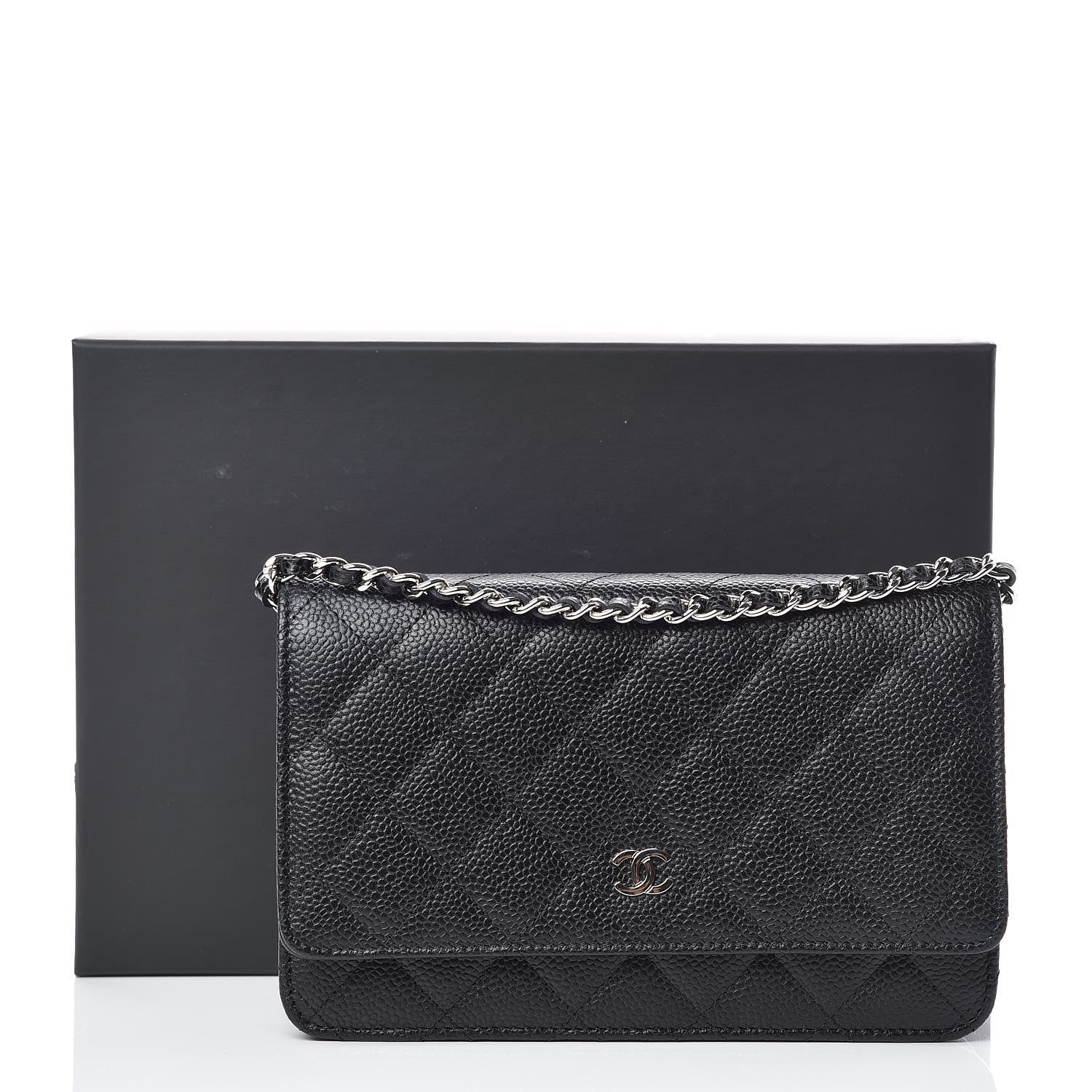 Chanel Caviar Quilted Wallet On Chain WOC Black 11 of 11