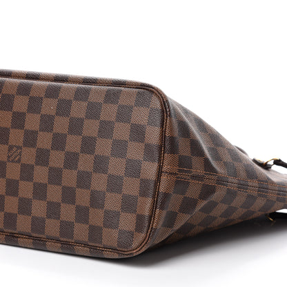 Louis Vuitton Damier Ebene Neo Neverfull MM Rose Ballerine 7 of 11