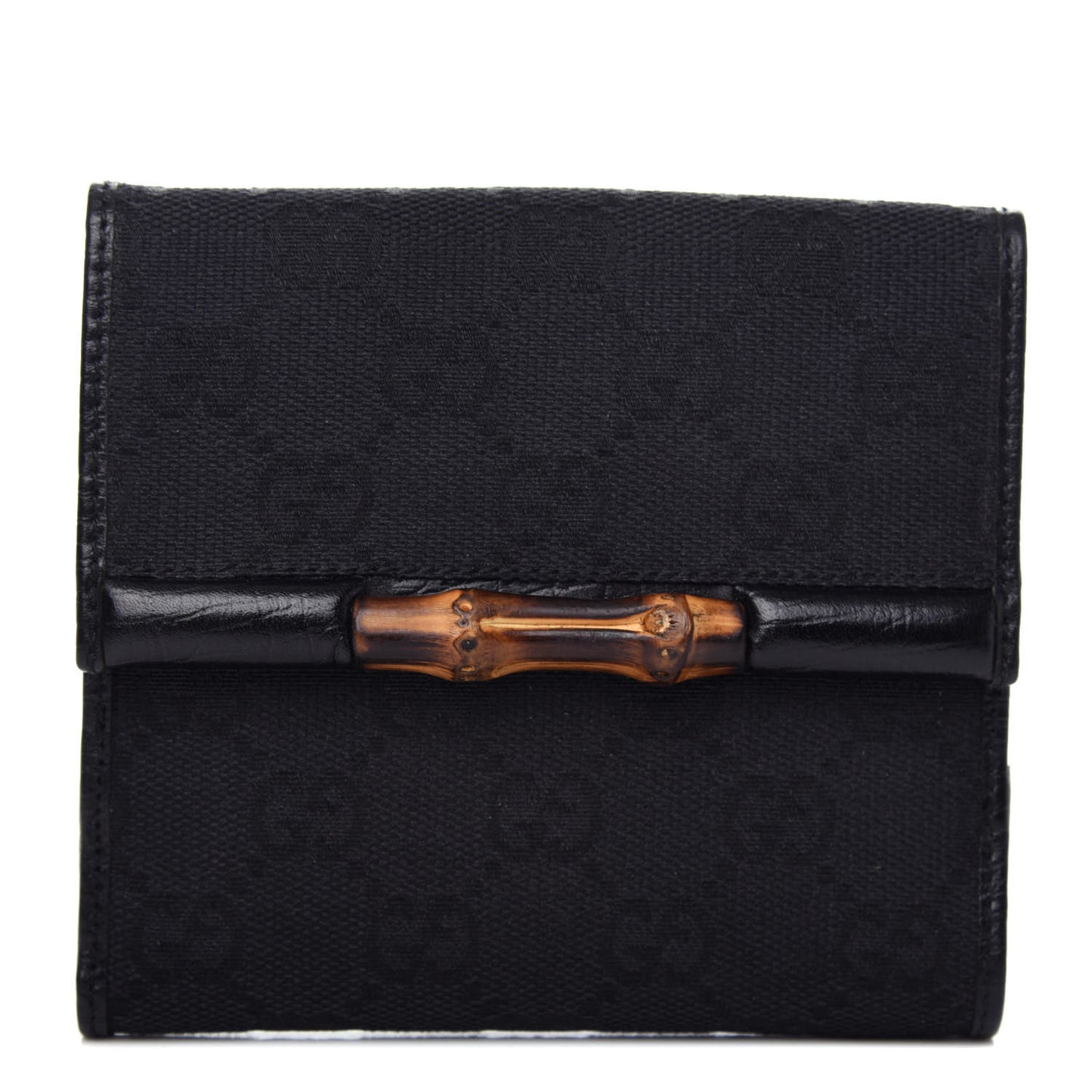 Monogram Bamboo Bar French Wallet Black