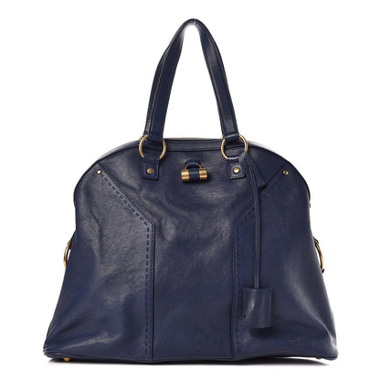 Saint Laurent Calfskin Oversized Muse Navy Blue 1 of 11