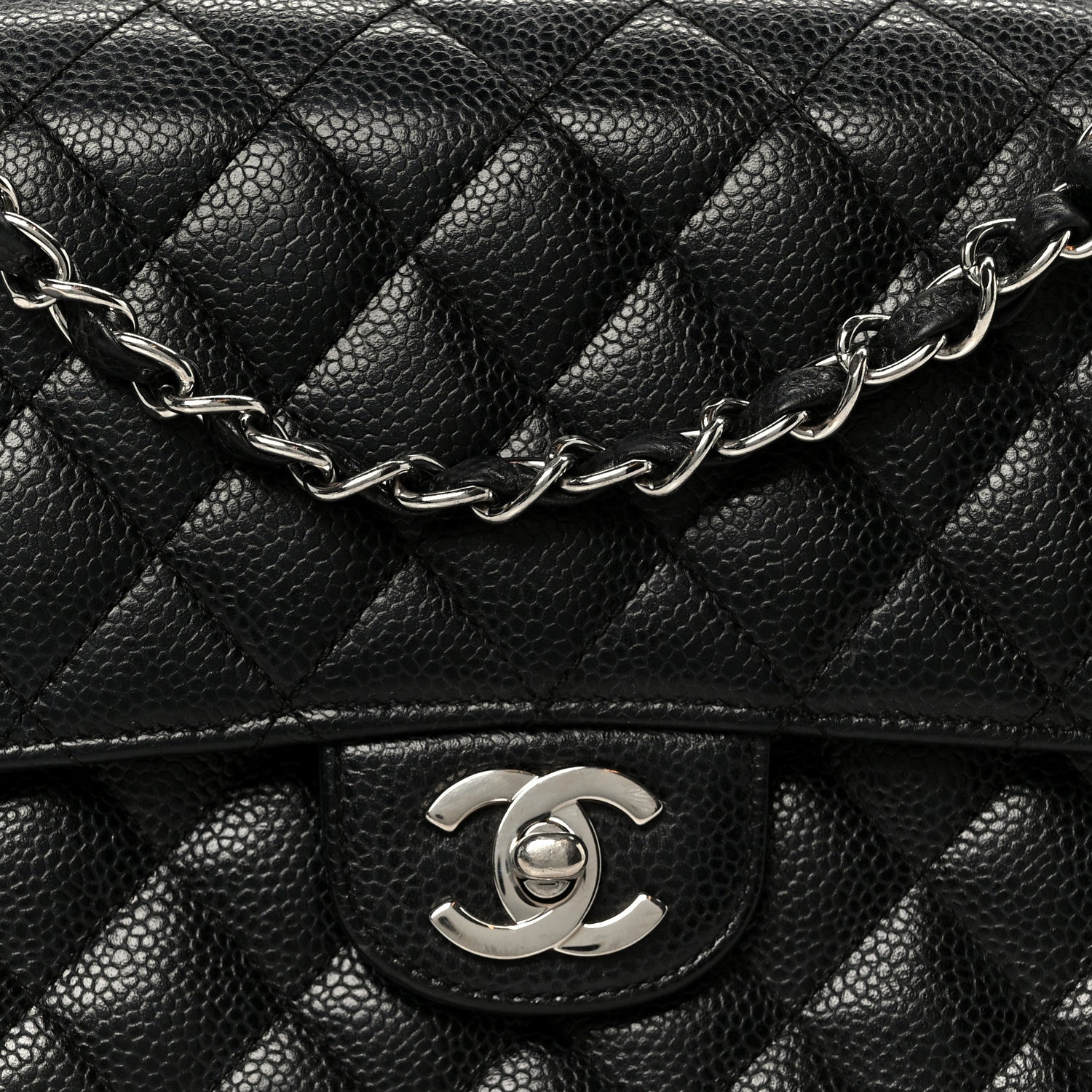Chanel Caviar Quilted Medium Double Flap Black 9 of 13