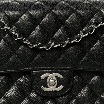 Chanel Caviar Quilted Medium Double Flap Black 9 of 13