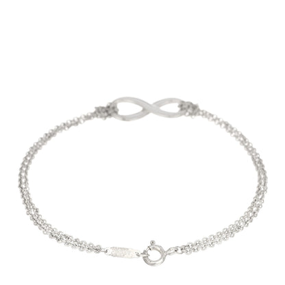 Tiffany Sterling Silver Infinity Double Chain Bracelet 2 of 3