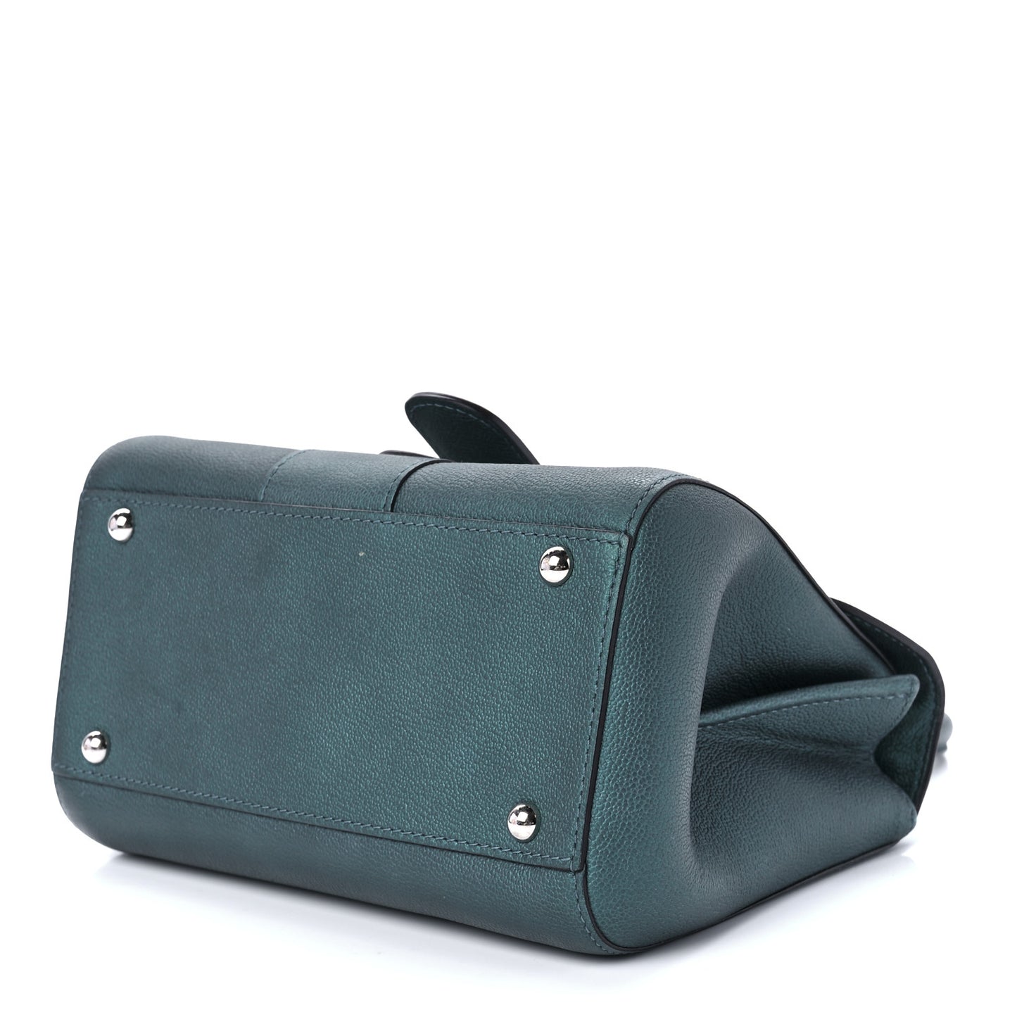 Metallic Rodeo Calfskin Mini Brillant Satchel Peacock