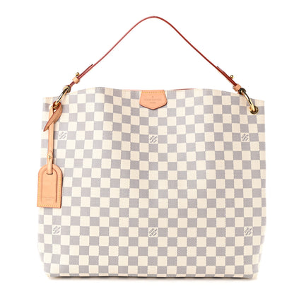 Louis Vuitton Damier Azur Graceful MM Rose Ballerine 1 of 9