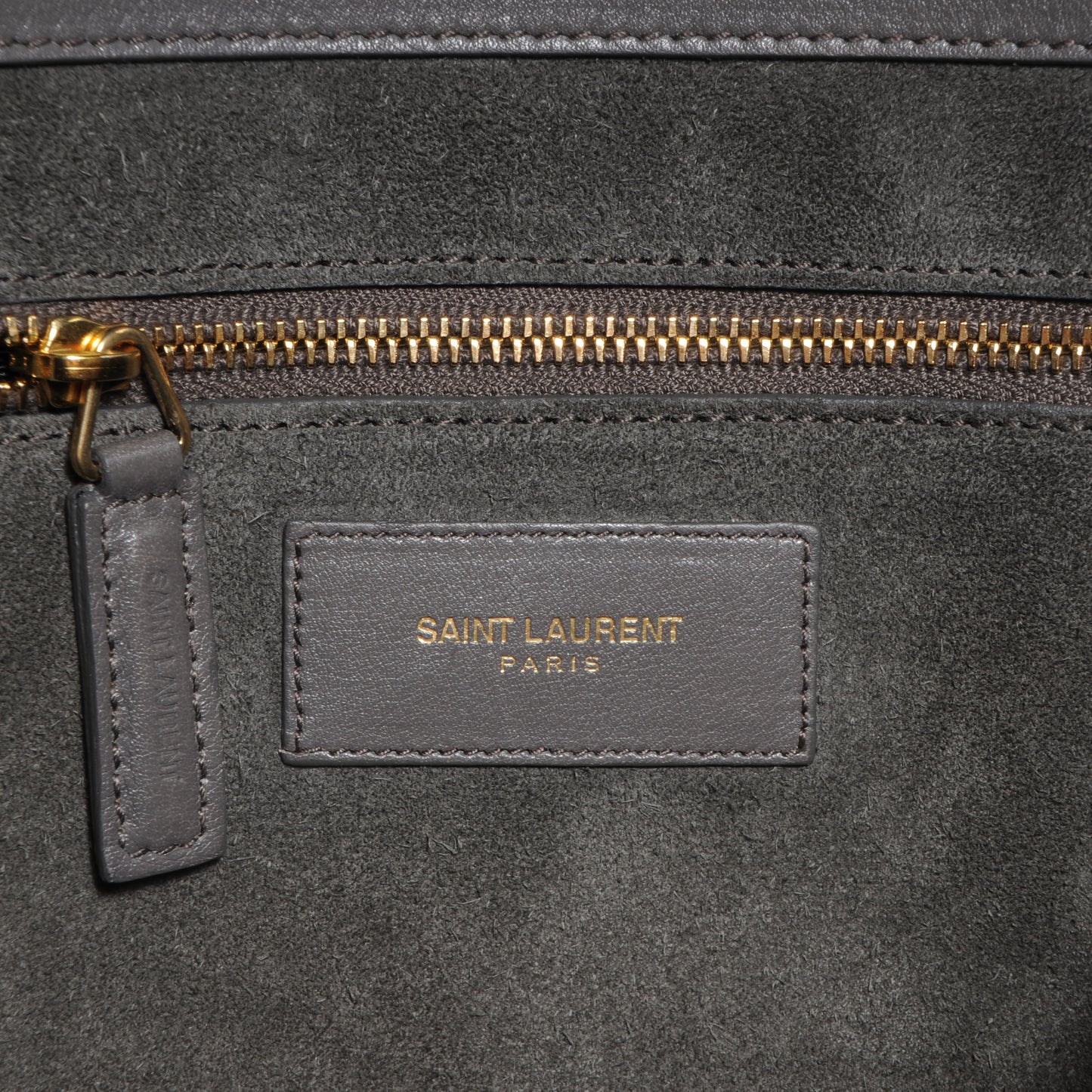 Leather Large Sac de Jour Carryall Grey