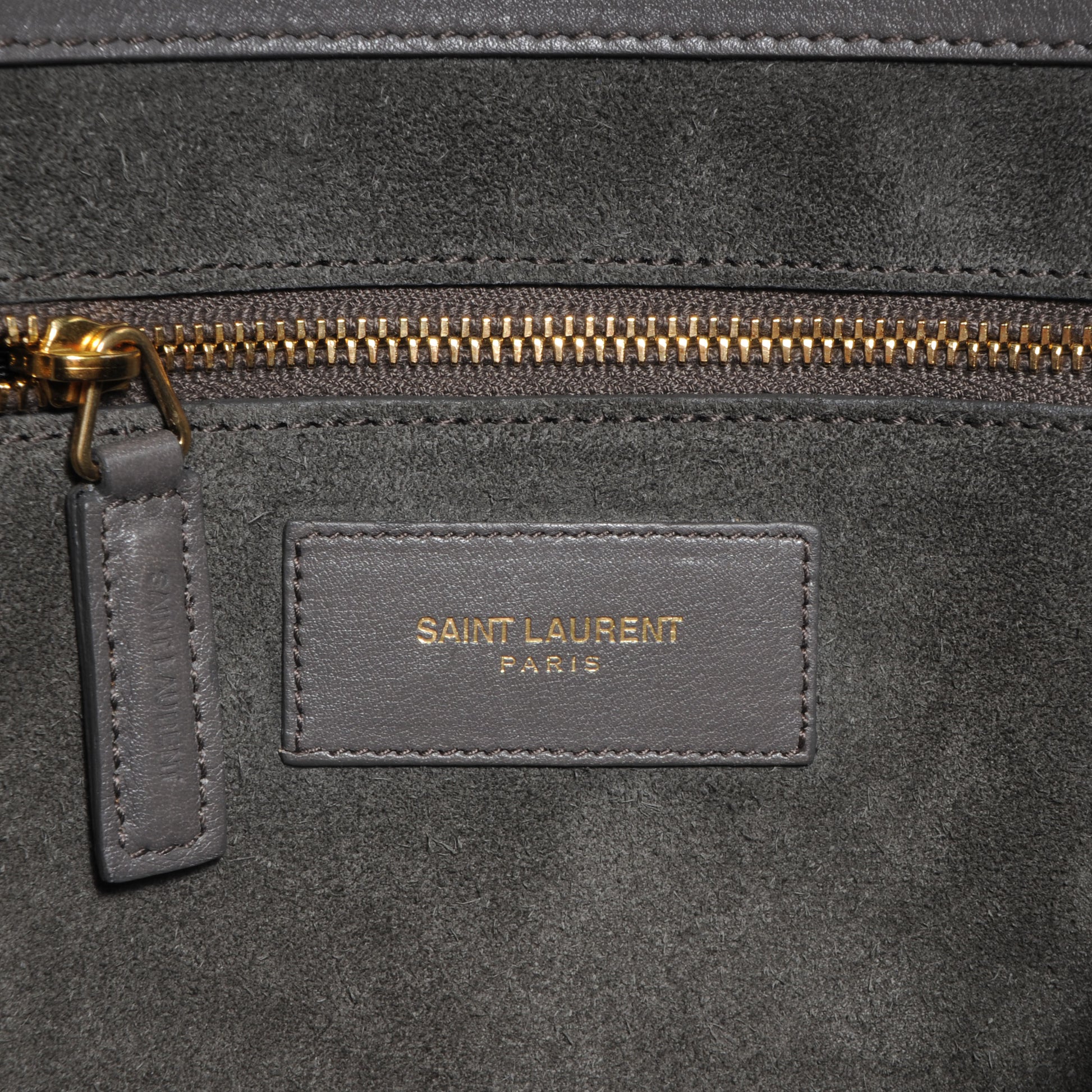 Saint Laurent Leather Large Sac de Jour Carryall Grey 6 of 9