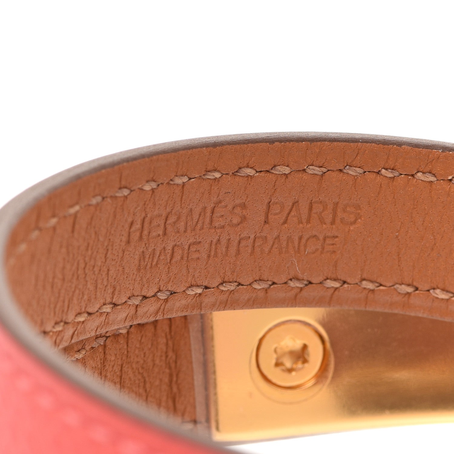 Hermes Epsom Rivale Double Tour Bracelet S Rose Jaipur 4 of 6