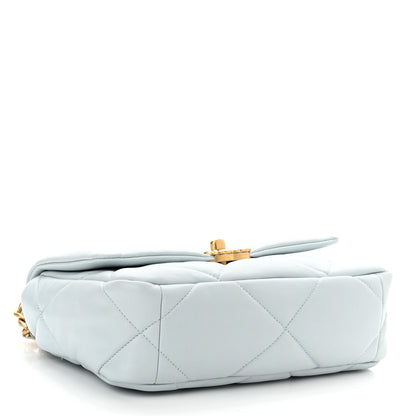 Chanel Lambskin Quilted Medium Chanel 19 Flap Light Blue 4 of 11