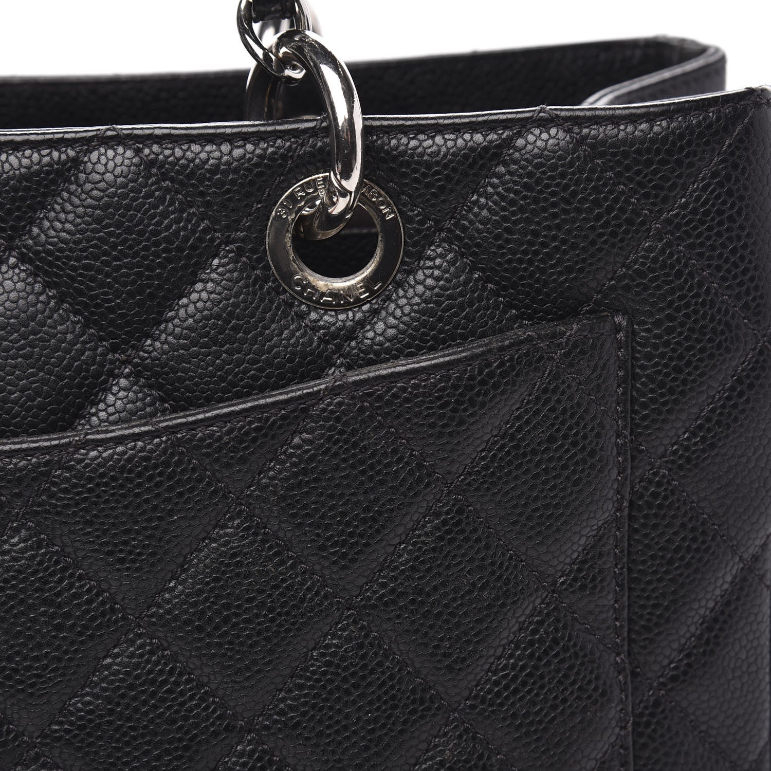 Chanel Caviar Quilted Grand Shopping Tote GST Black 15 of 17