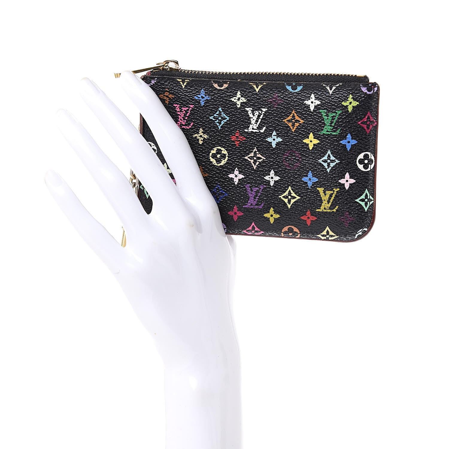 Louis Vuitton Monogram Multicolor Key Pouch Black Grenade 2 of 13