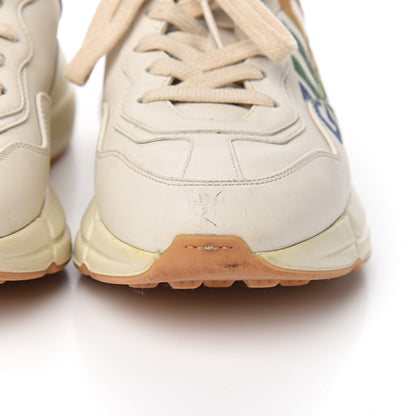 Gucci Calfskin Glitter Game Logo Womens Rhyton Sneakers 37 Mystic White 10 of 11