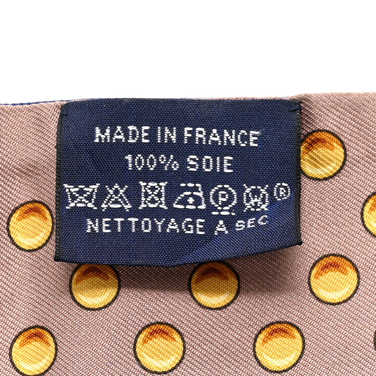 Hermes Silk Grand Tralala Twilly Marron Glace Marine Gold 3 of 4