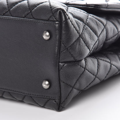 Chanel Caviar Quilted Medium Coco Handle Flap Black 11 of 12