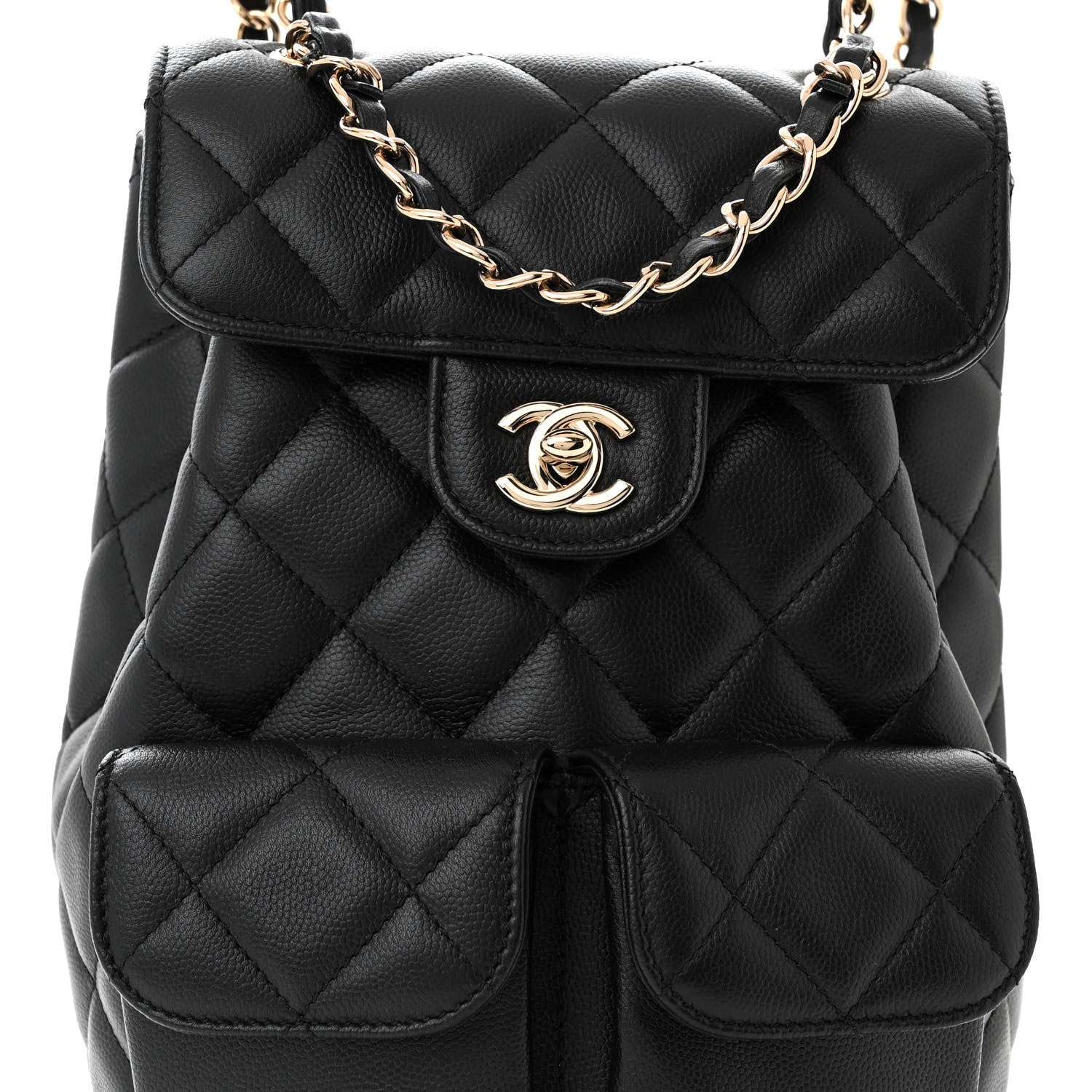 Chanel Caviar Quilted Pockets Backpack Black 7 of 9
