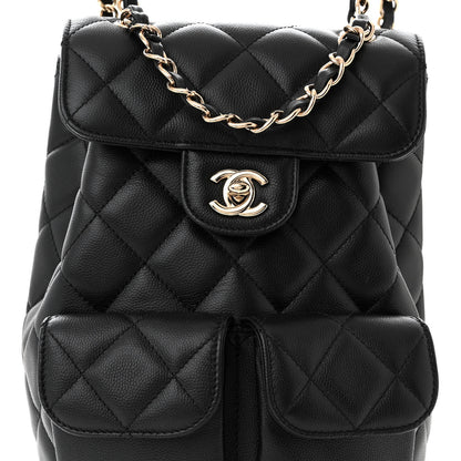 Chanel Caviar Quilted Pockets Backpack Black 7 of 9