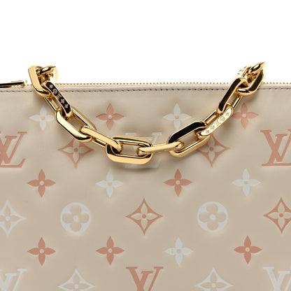 Louis Vuitton Lambskin Embossed Monogram Coussin PM Natural Creme 5 of 9