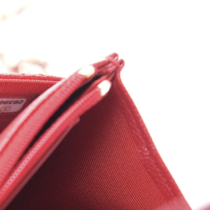 Chanel Caviar Quilted Wallet on Chain WOC Red 8 of 12