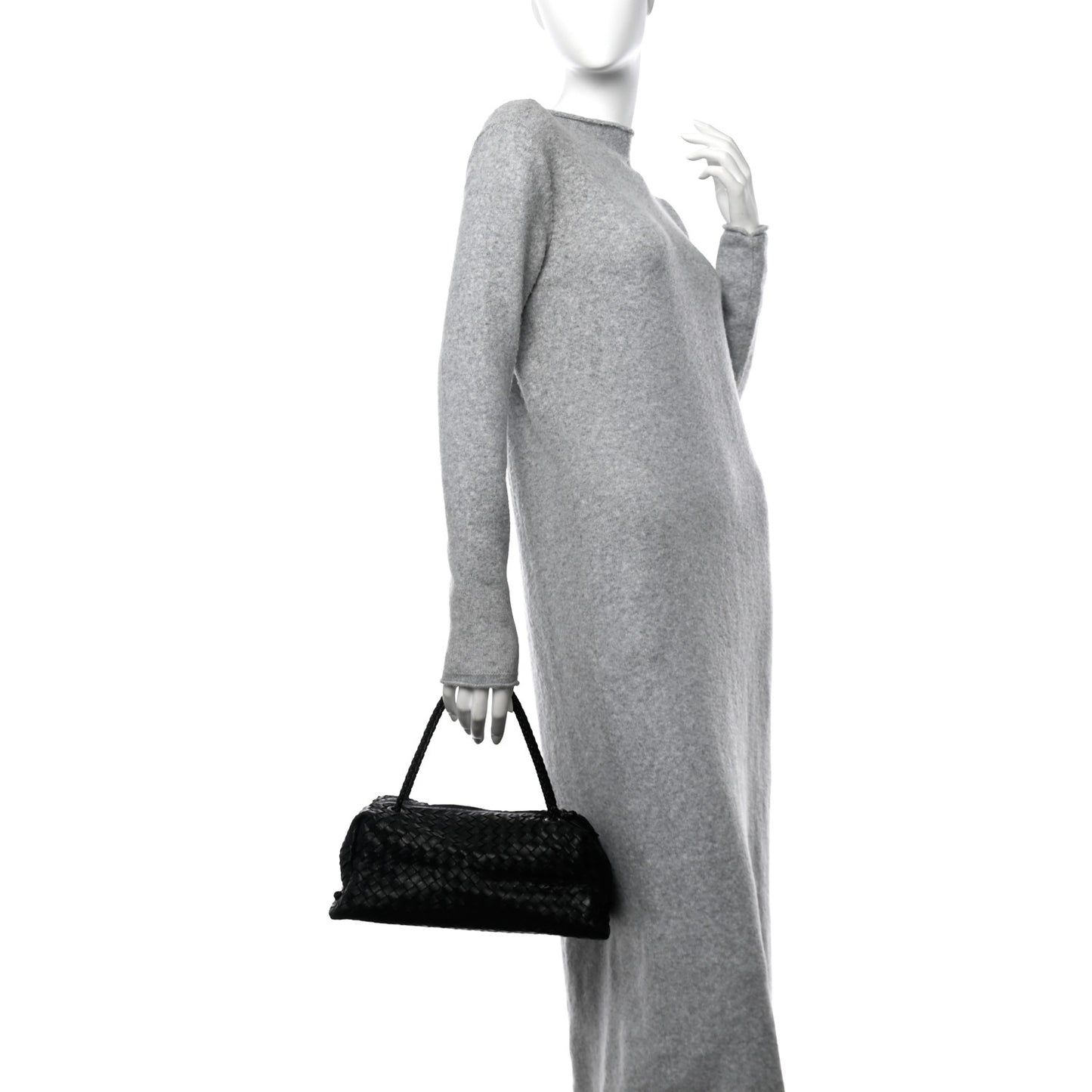 Nappa Intrecciato Satchel  Black