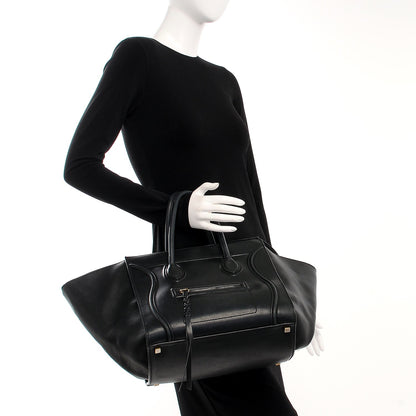 Celine Smooth Calfskin Medium Phantom Luggage Black 2 of 12