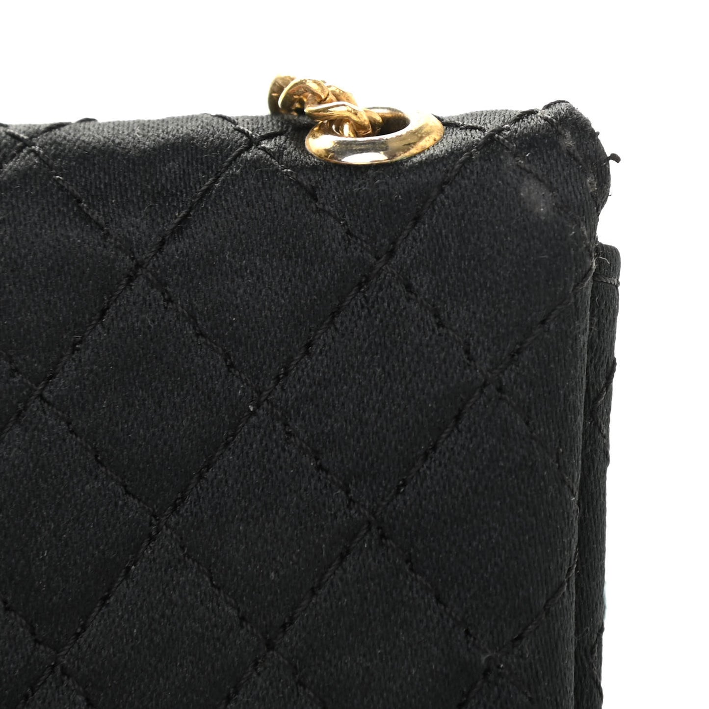 Grosgrain Quilted Micro Flap Bag Black