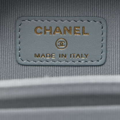 Chanel Caviar Quilted Small Top Handle Vanity Case Light Blue 7 of 12