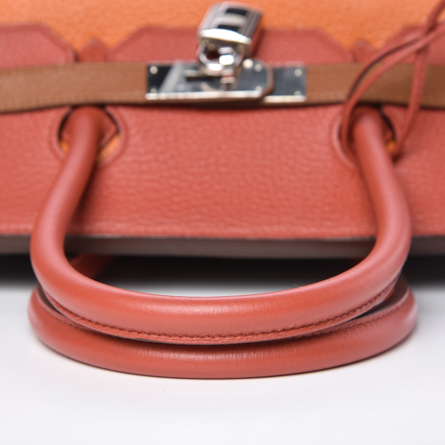 Hermes Taurillon Clemence Arlequin Birkin 35 Orange Sanguine Gold Bleu Lin Bleu Hydra Etain 30 of 35