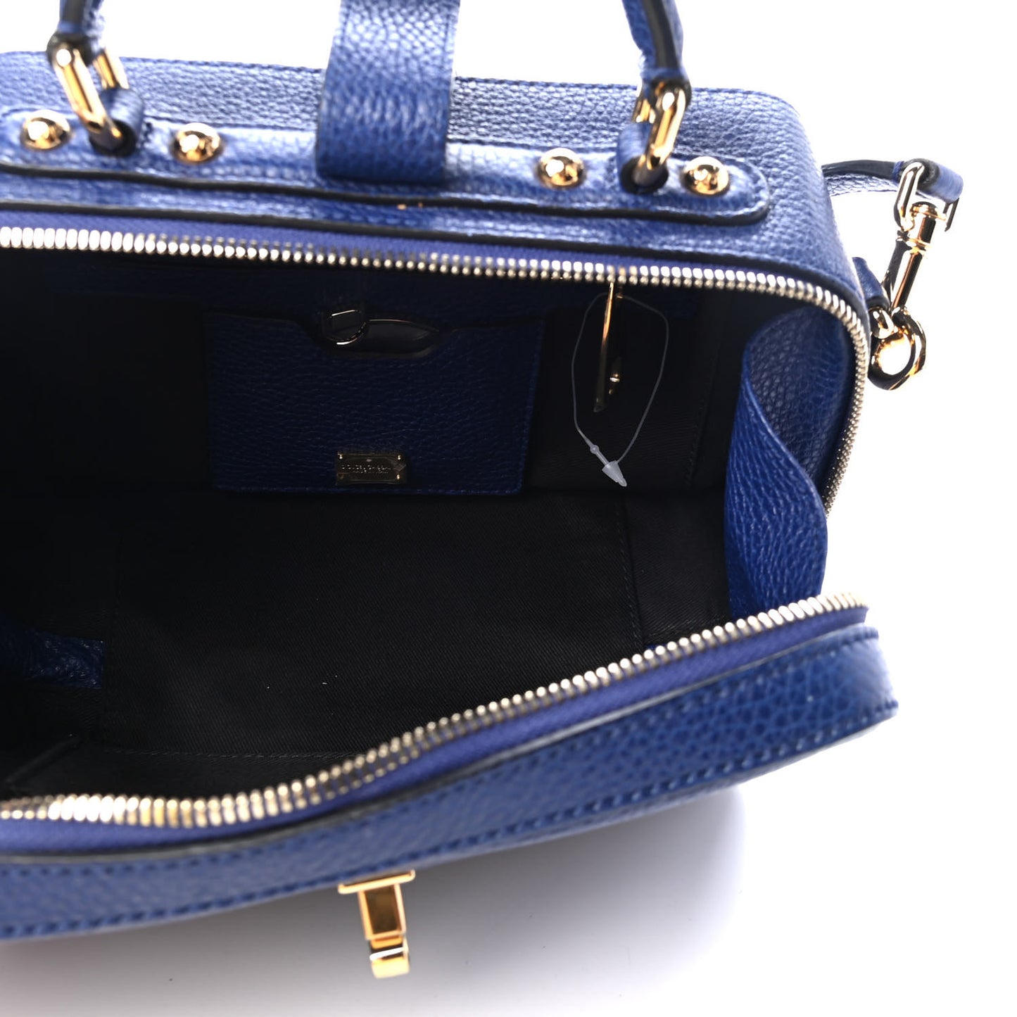 Calfskin Miss Bonita Box Bag Blue