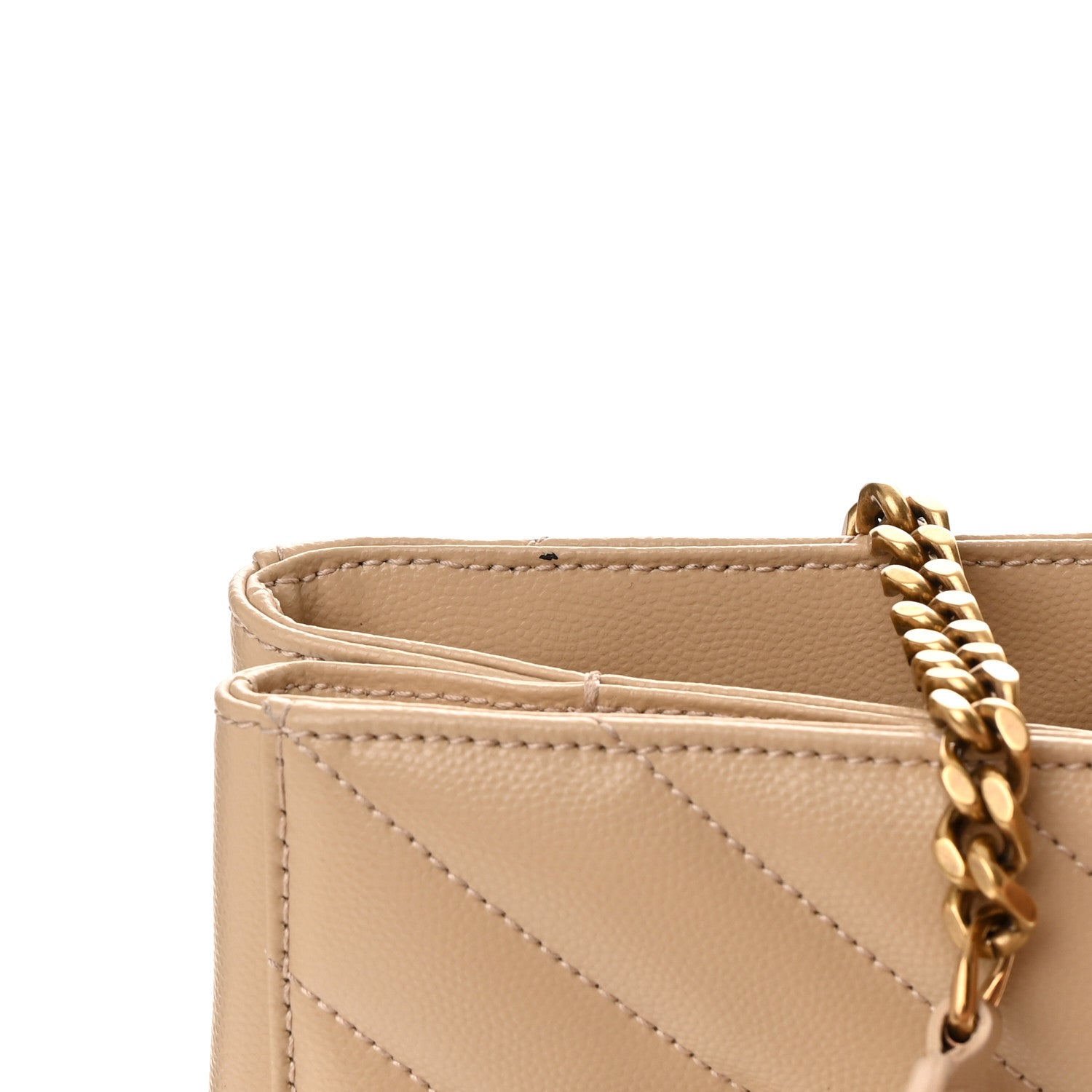 Saint Laurent Grain de Poudre Matelasse Chevron Medium Tribeca Shopping Bag Nude Powder 13 of 13
