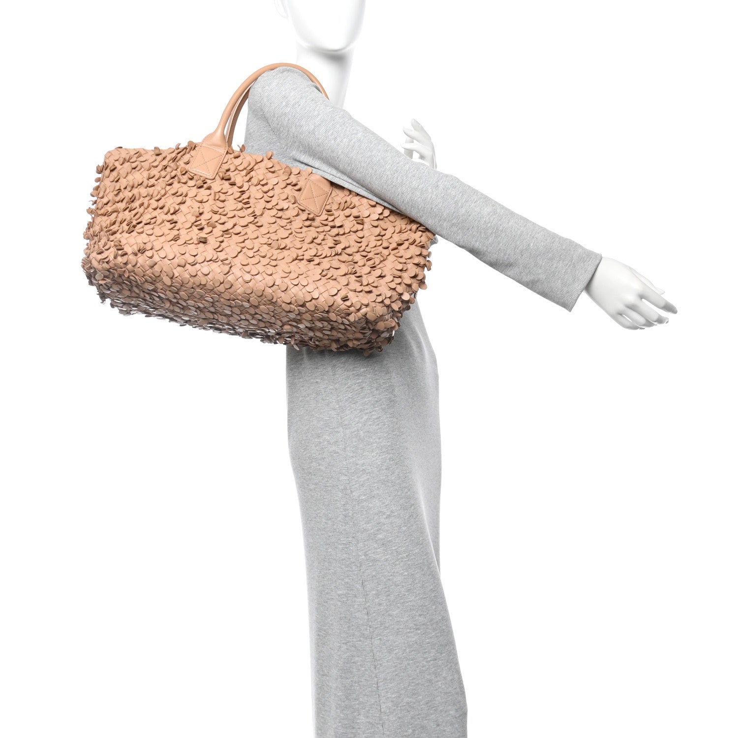 Bottega Veneta Nappa Intrecciato Medium Paillettes Cabat Beige 3 of 15