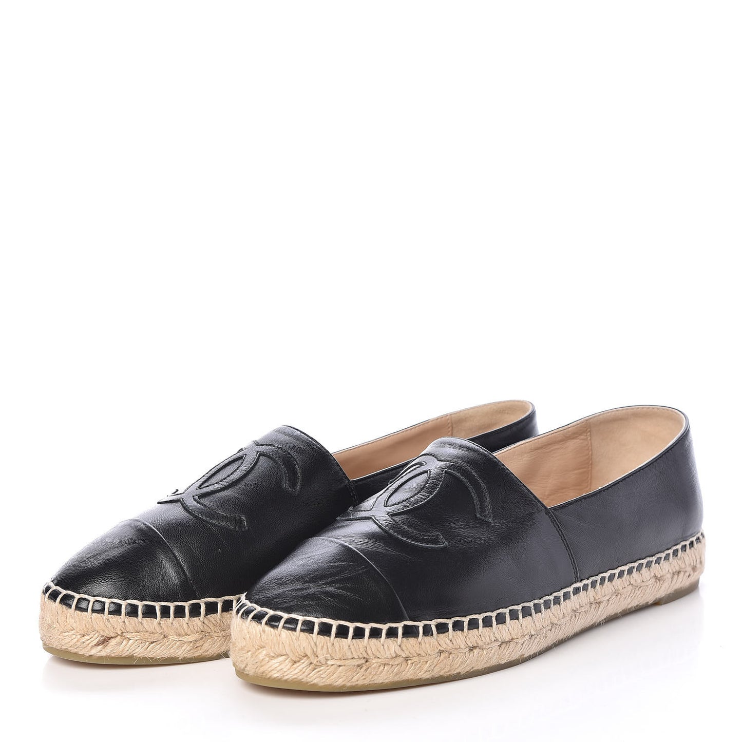Lambskin CC Espadrilles 39 Black