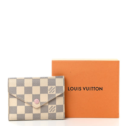 Louis Vuitton Damier Azur Victorine Wallet Rose Ballerine 9 of 9