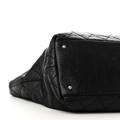 Chanel Glazed Calfskin Large On The Road Tote Black 9 of 10