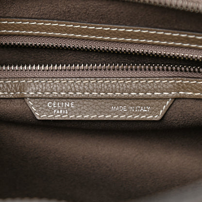 Celine Drummed Calfskin Mini Luggage Souris 6 of 13