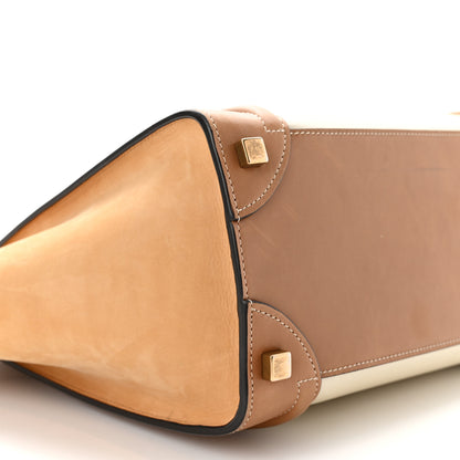 Celine Suede Calfskin Suede Micro Tri-Color Luggage Nude 8 of 9
