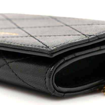 Saint Laurent Lambskin Quilted Monogram Baby Crossbody Bag Black 10 of 14