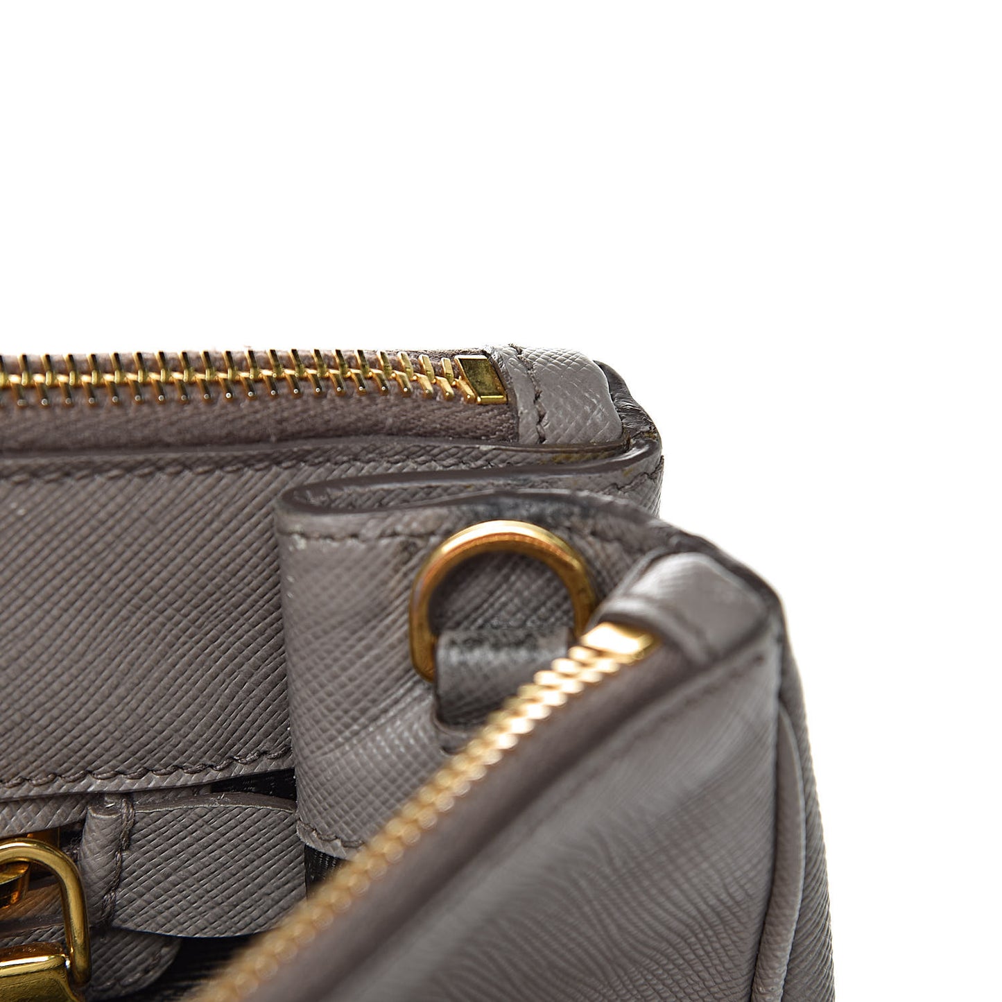Saffiano Small Galleria Double Zip Tote Argilla
