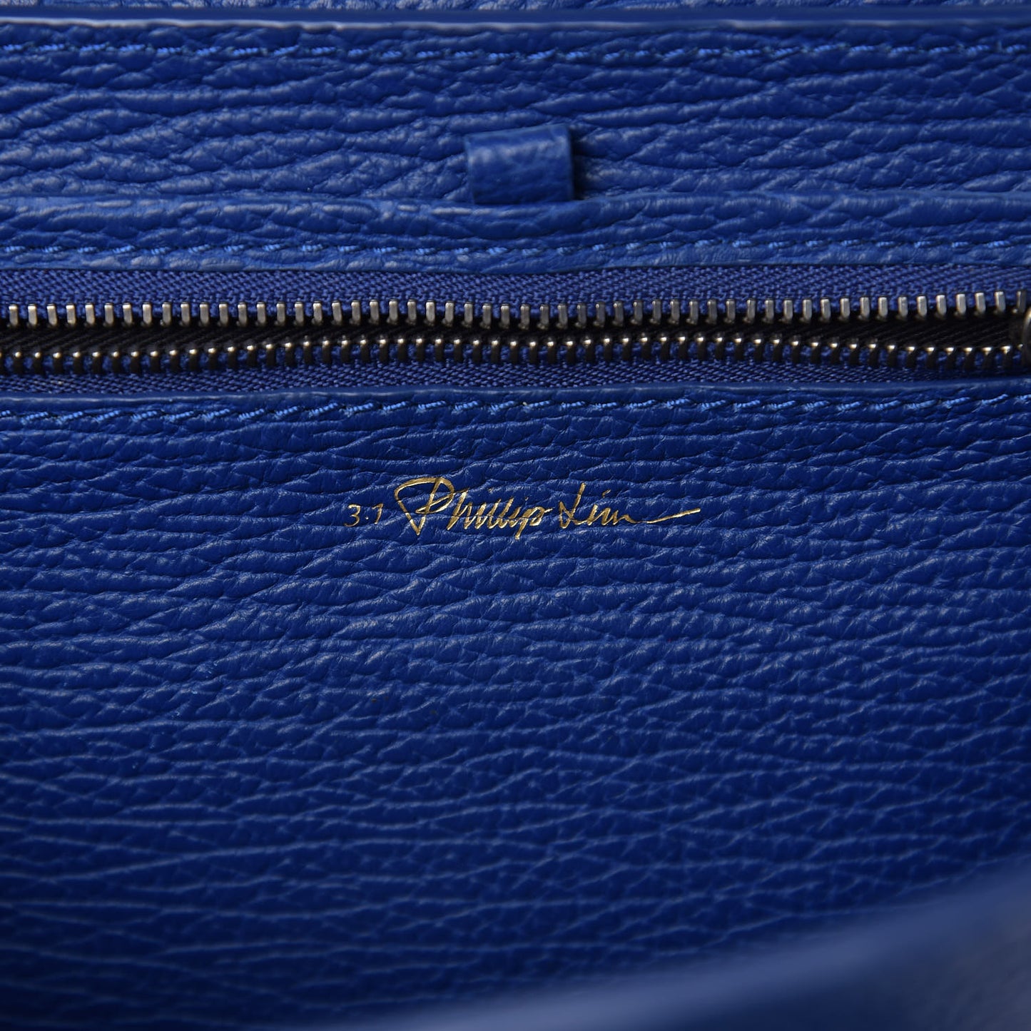 3.1 Textured Calfskin Mini Pashli Satchel Cobalt