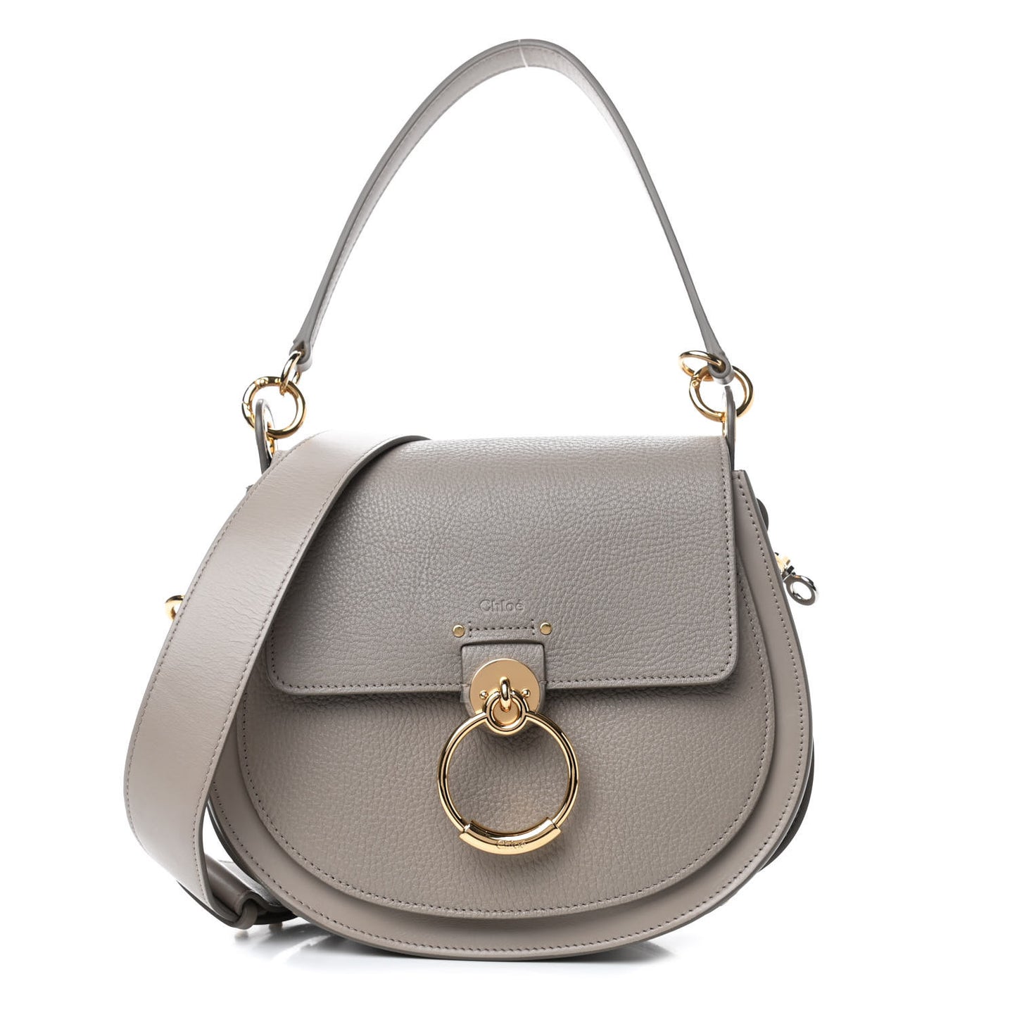Calfskin Large Tess Bag Motty Grey