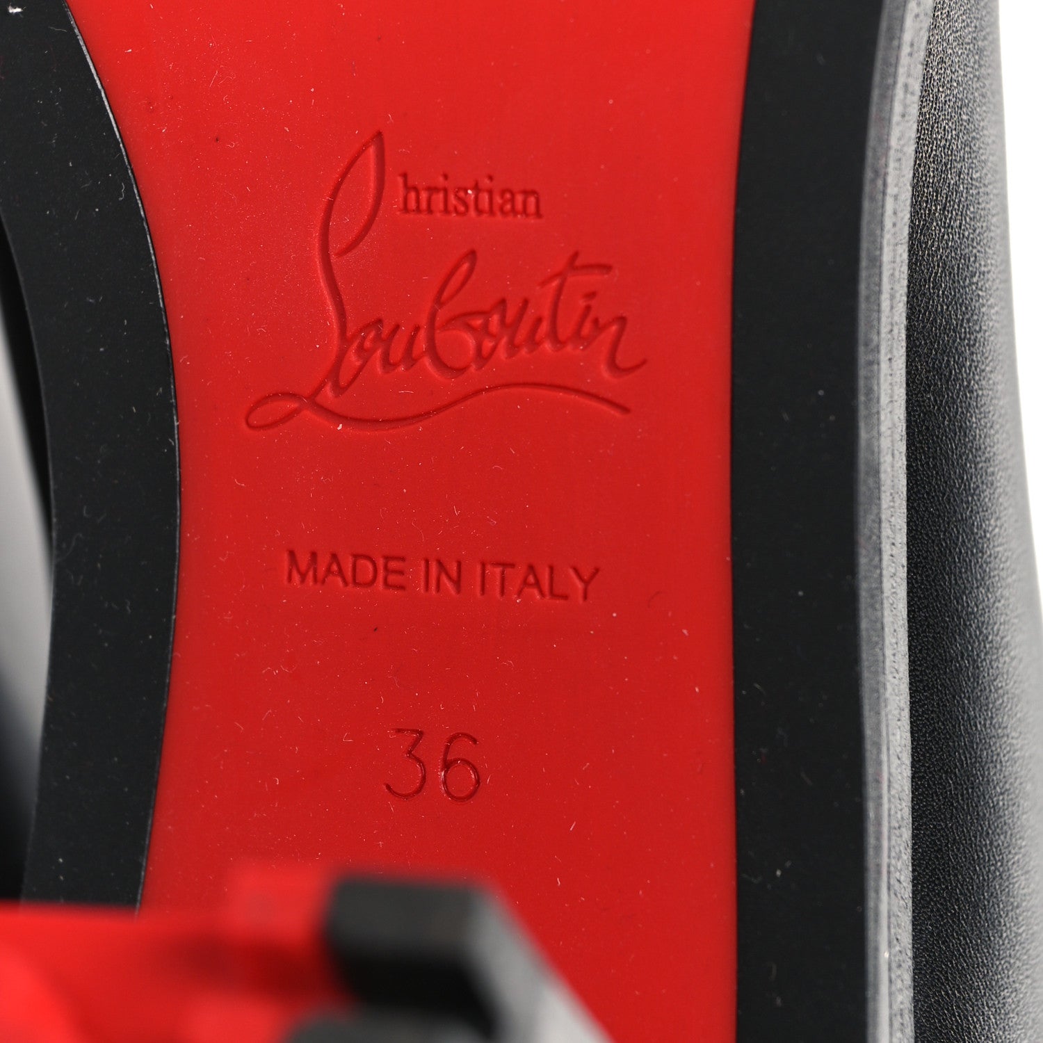 Christian Louboutin Calfskin Kari Lug 70 Boots 36 Black 6 of 7