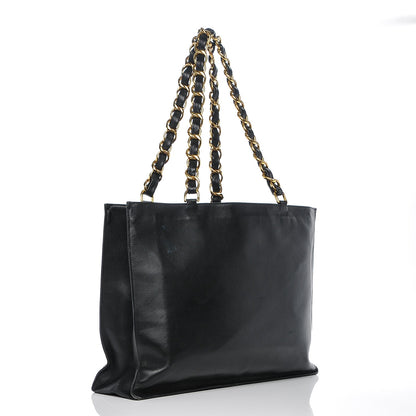Chanel Lambskin CC Tote Black 3 of 9