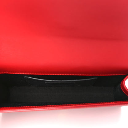 Saint Laurent Grain De Poudre Classic Monogram Kate Clutch New Red 5 of 9