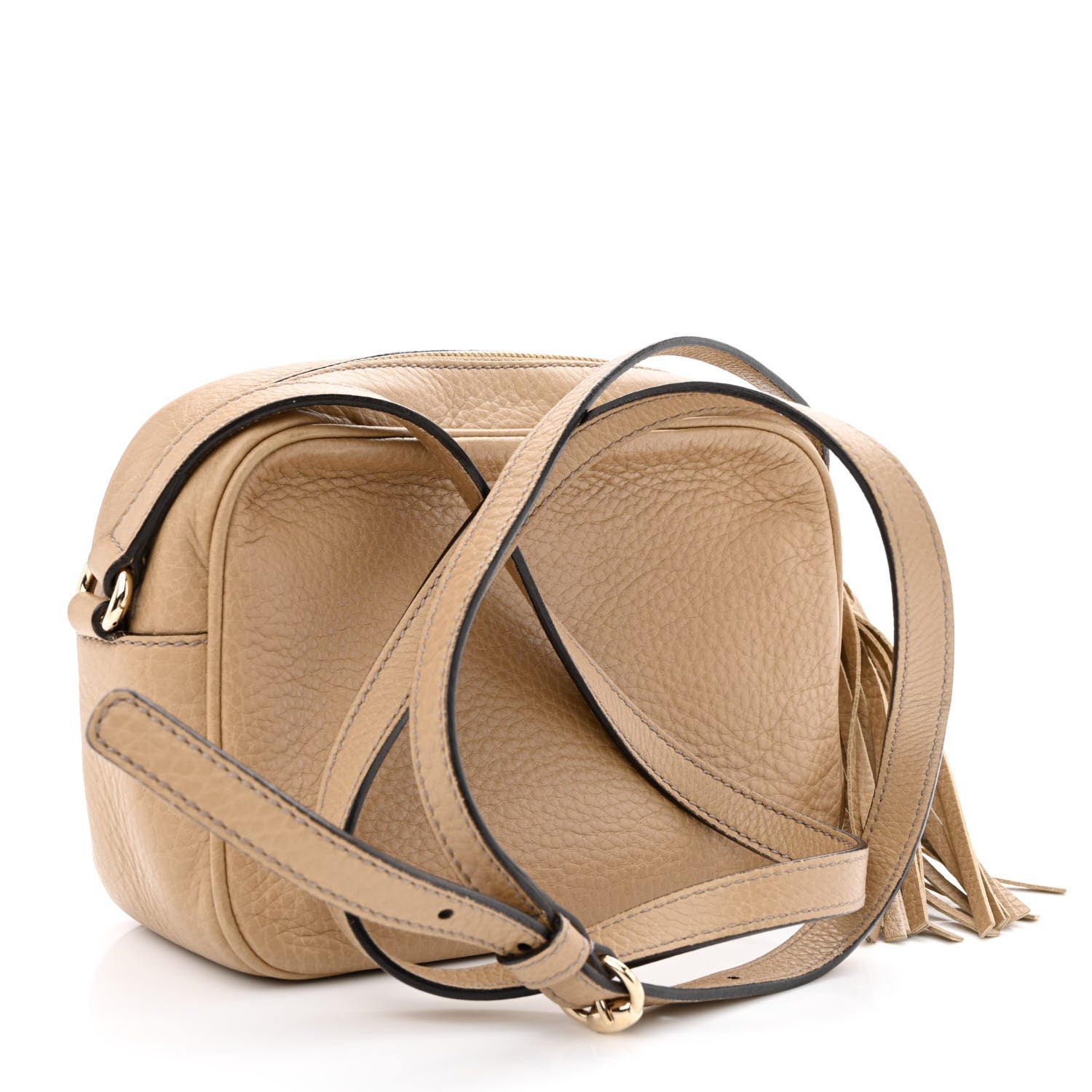 Gucci Pebbled Calfskin Small Soho Disco Bag Camelia 3 of 10