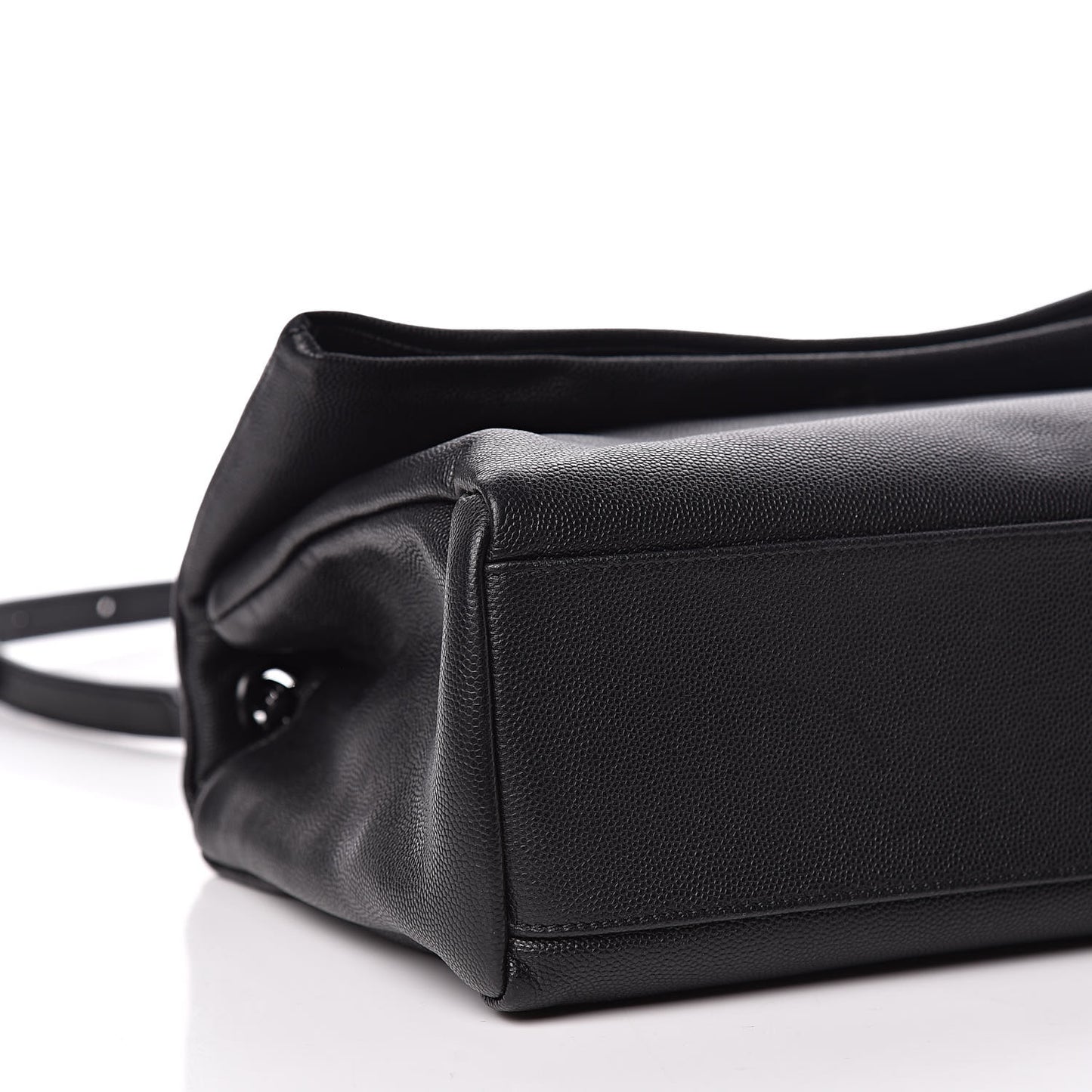 Grain De Poudre Medium West Hollywood Monogram Fold-Over Black
