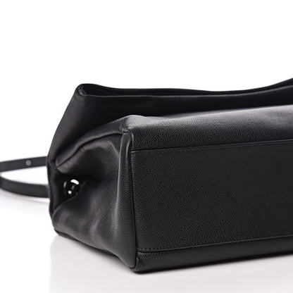 Saint Laurent Grain De Poudre Medium West Hollywood Monogram Fold-Over Black 8 of 10